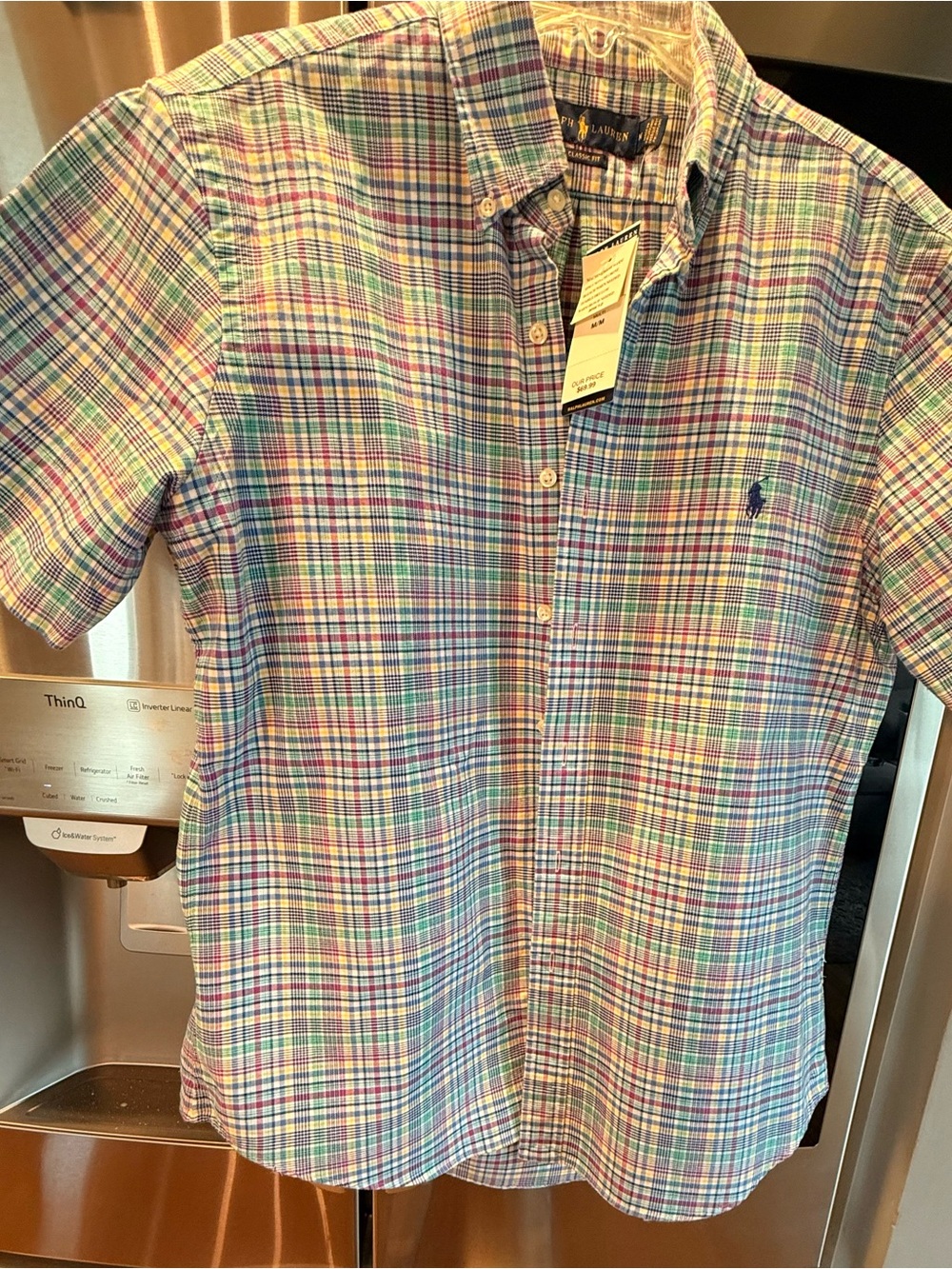 Polo by Ralph Lauren Multicolor Plaid Short-Sleeve Button-Down Shirt Medium